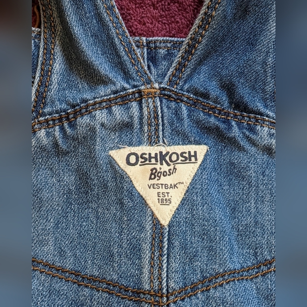Osh Kosh B'Gosh Girls Denim Bib & Floral Print Dress Size 4T - Picture 5 of 8
